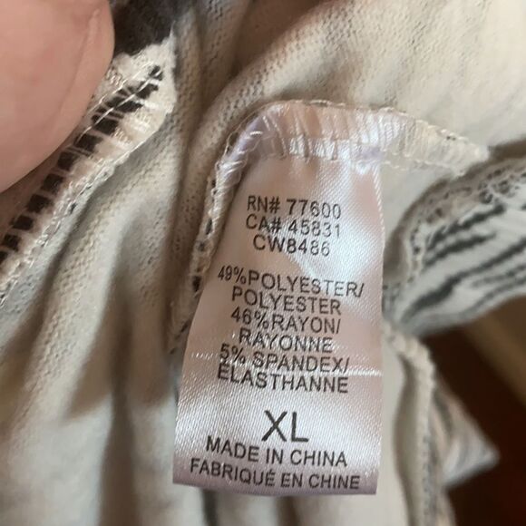 Chaser Zebra Print Shirred Pullover Lightweight Sweatshirt - Picture 13 of 14